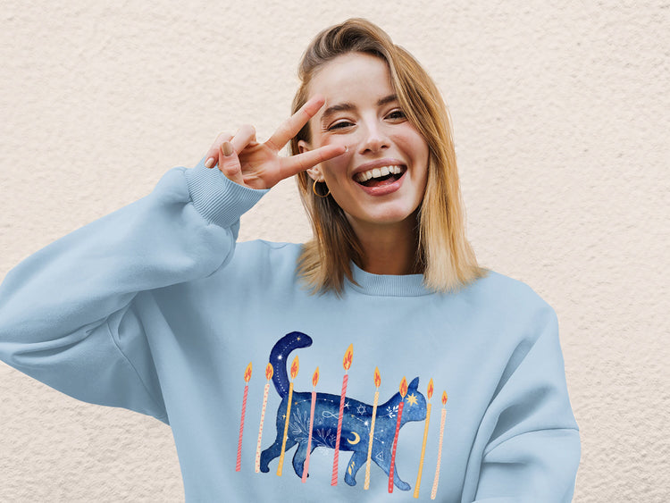 Hanukkah Cat Sweatshirt