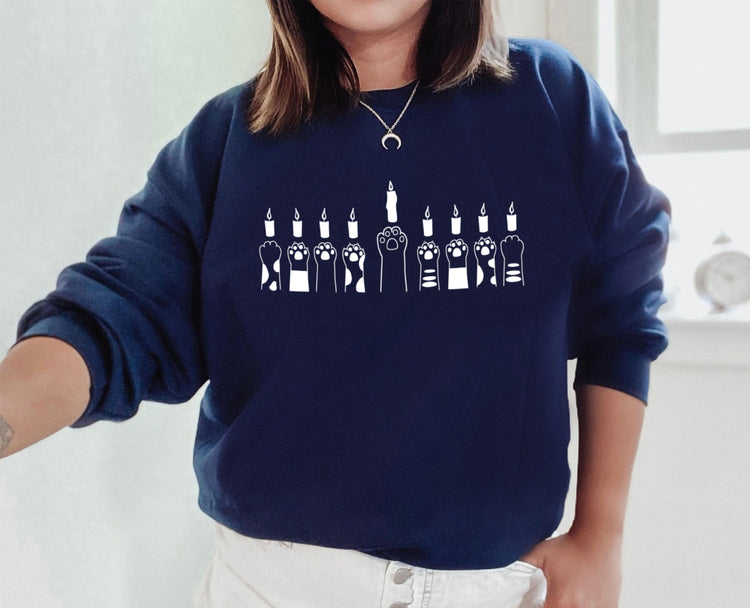 Hanukkah Cat Sweatshirt