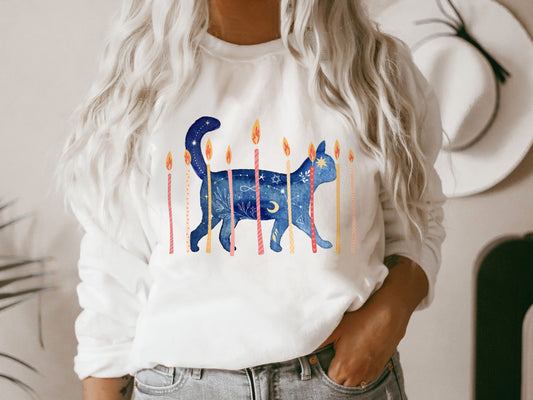 Hanukkah Cat Sweatshirt