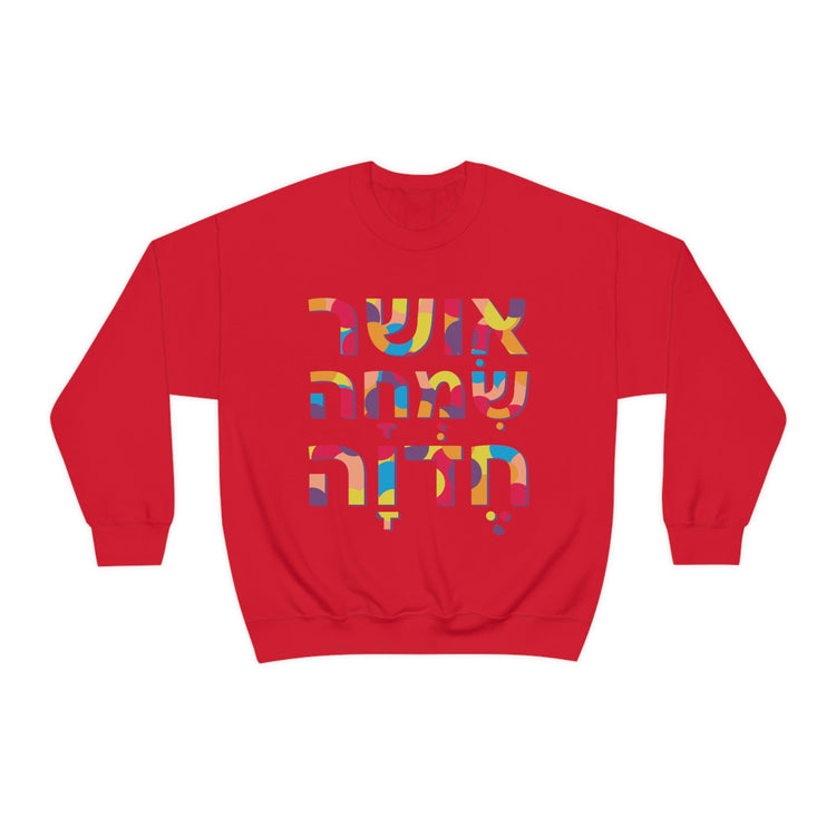 Happiness Joy Delight חדוה שמחה ברוך Sweatshirt