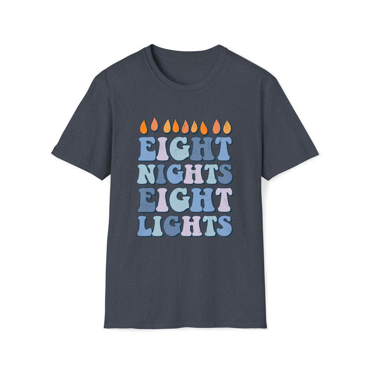 Eight Nights Eight Lights Hanukkah T-Shirt