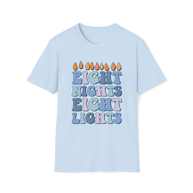 Eight Nights Eight Lights Hanukkah T-Shirt