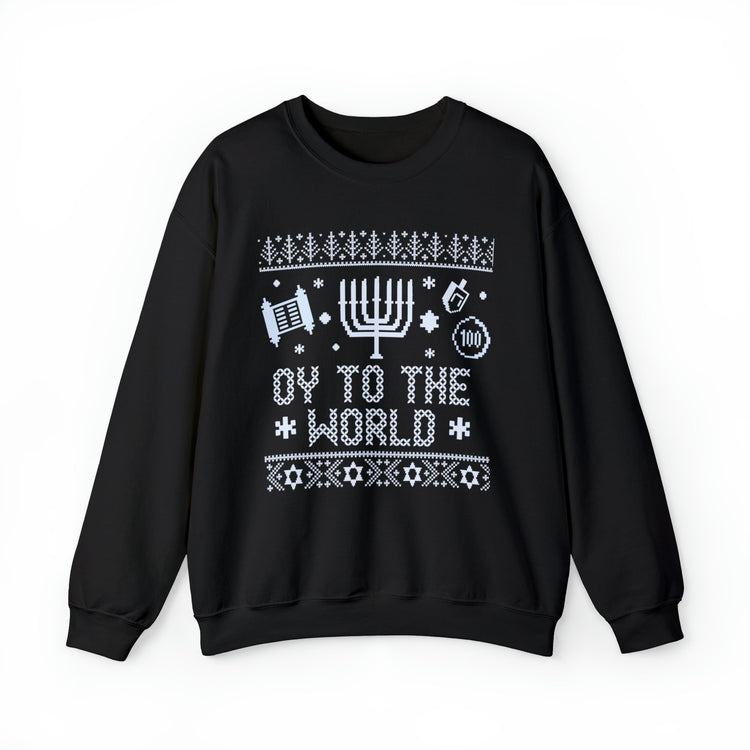 Hanukkah Ugly Sweatshirt Oy To The World