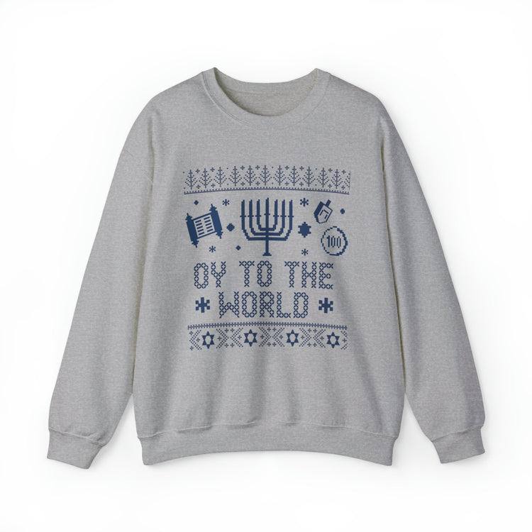 Hanukkah Ugly Sweatshirt Oy To The World