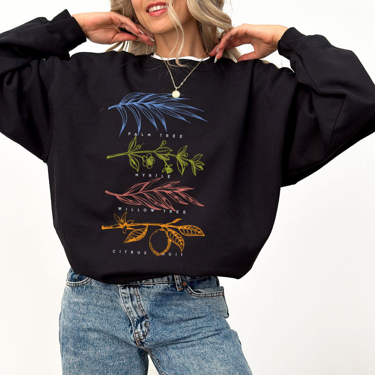 Sukkot Palm Willow Myrtle Tree Citrus Sweatshirt