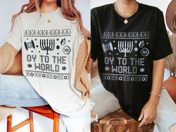 Hanukkah Oy To The World T-Shirt