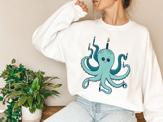 Octopus Menorah Sweatshirt