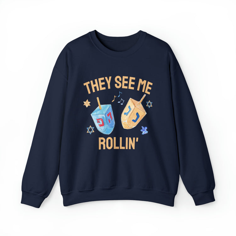 They See Me Rollin Hanukkah Sweatshirt