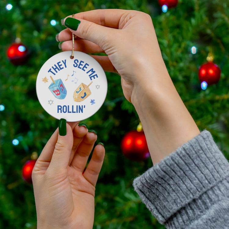 They See me Rollin' Hanukkah Ornament