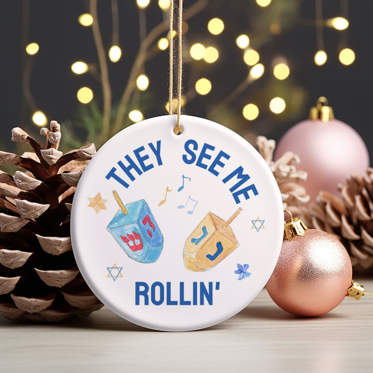 They See me Rollin' Hanukkah Ornament