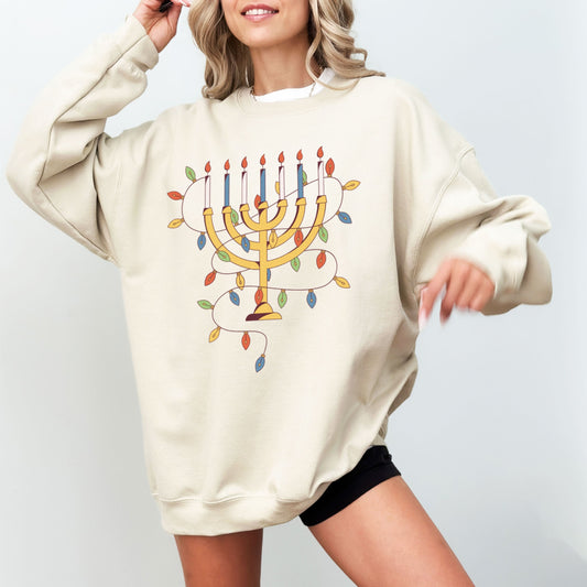 Hanukkah Menorah Sweatshirt