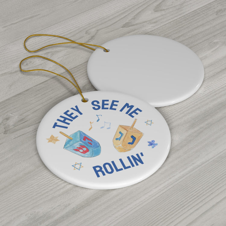 They See me Rollin' Hanukkah Ornament