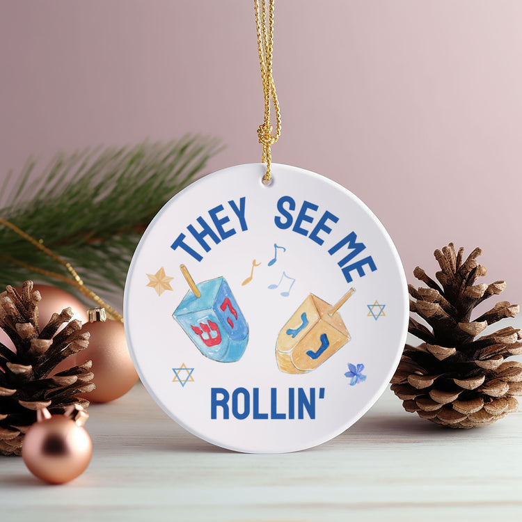 They See me Rollin' Hanukkah Ornament