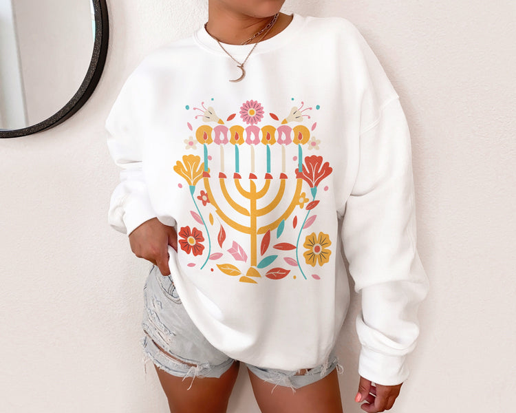 Hanukkah Menorah Sweatshirt