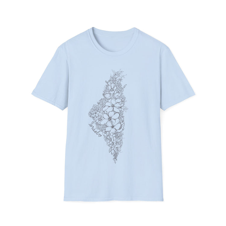 Floral Israel Map T-Shirt