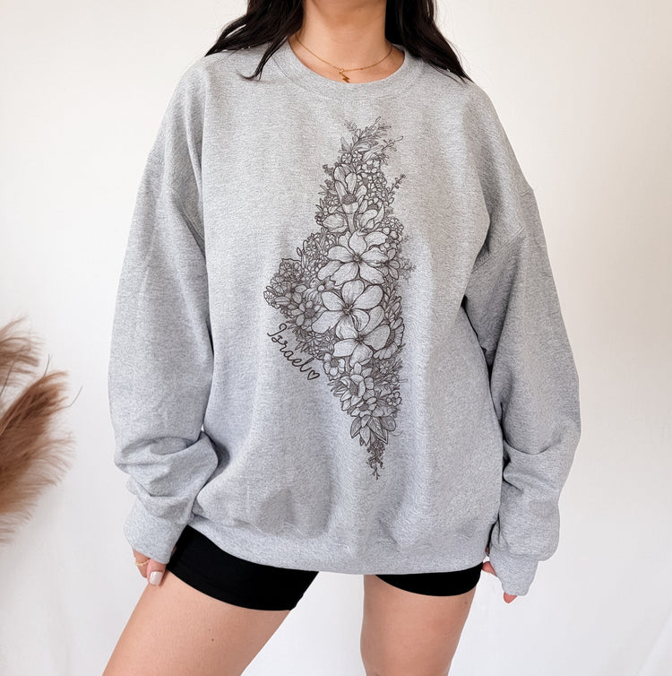 Israel Floral Map Sweatshirt