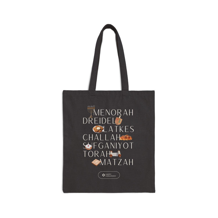 Hanukkah Dreidel Menorah Challah Tote Bag