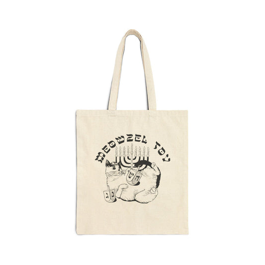 Meowzel Tov Hanukkah Tote Bag